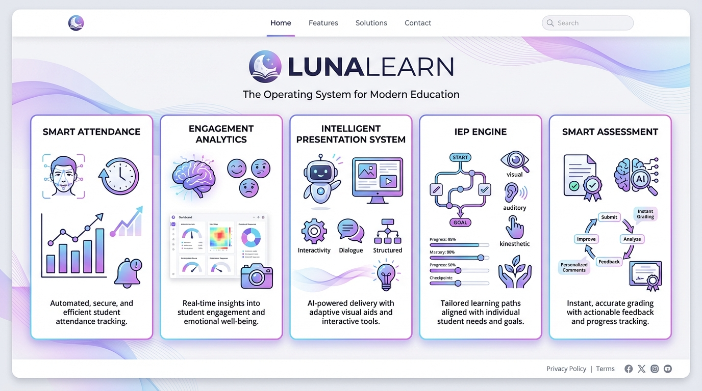 LunaLearn LearnOS Platform - Intelligent Classroom Management